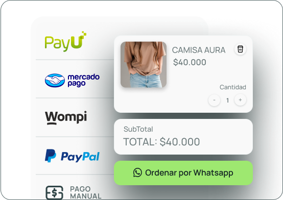 Sincroniza tus pasarelas de pago o cobra por Whatsapp.